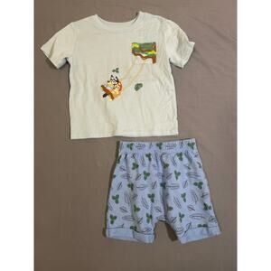 Bluey 2T Short Pajama Set - Blue & Green